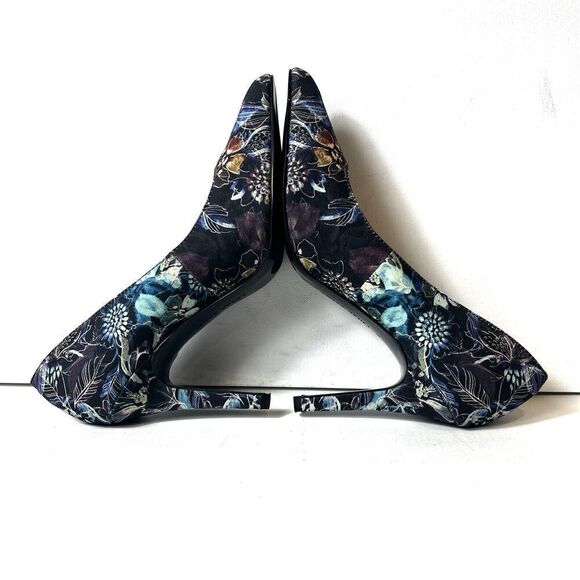Nine West Women 7M Classic Floral Fabric Pump Stiletto Heels Pointed Toe Slip On - Picture 6 of 12